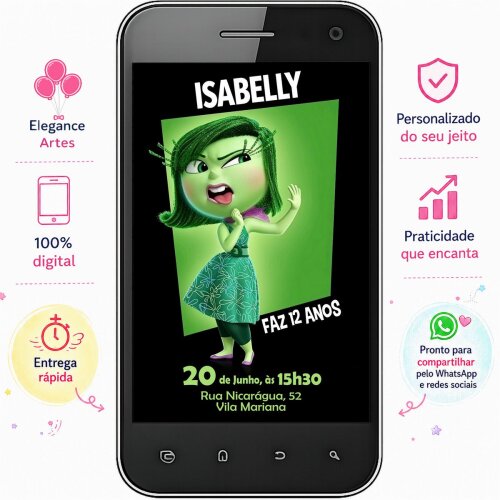 Convite Digital Nojinho Divertida Mente
