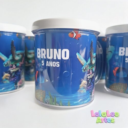 Caneca Fundo do Mar | Lembrancinha aniversário