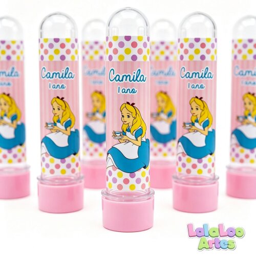 20 Tubete Alice no País das Maravilhas Personalizado