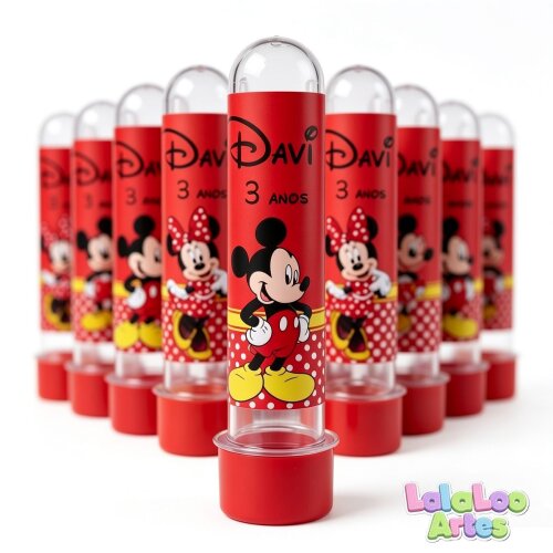 20 Tubete Mickey e Minnie Personalizado