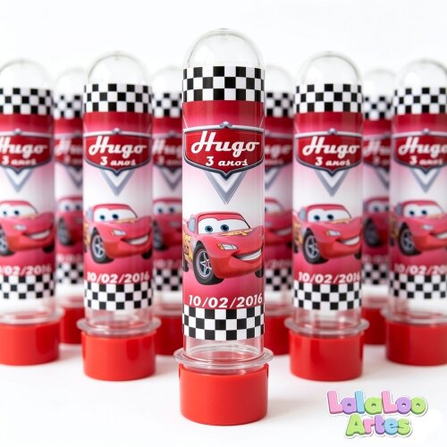 20 Tubete Carros Personalizado