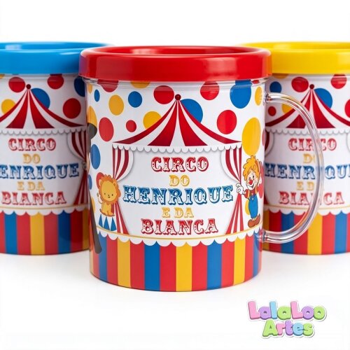 Caneca Circo Menino Personalizada | Lembrancinha infantil