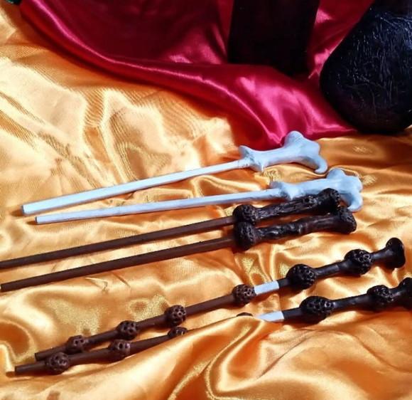 Kit 20 Mini Réplicas Varinhas Festa Harry Potter 25cm