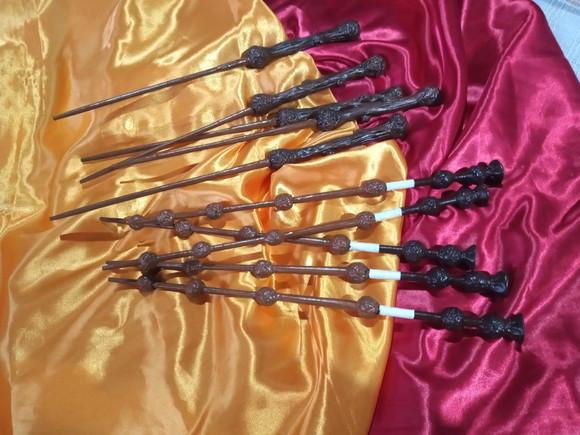 Kit 15 Mini Réplicas Varinhas Festa Harry Potter 25cm
