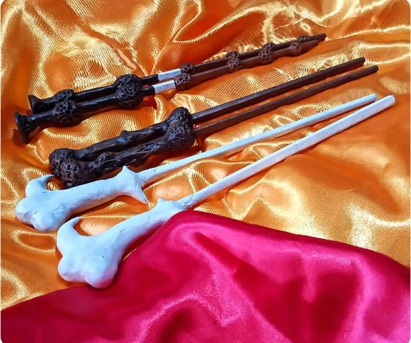 Kit 10 Mini Réplicas Varinhas Festa Harry Potter 30cm