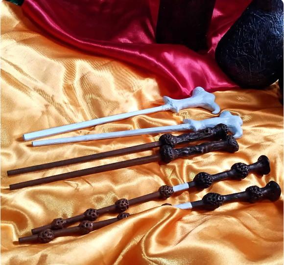 Kit 5 Mini Réplicas Varinhas Festa Harry Potter 30cm