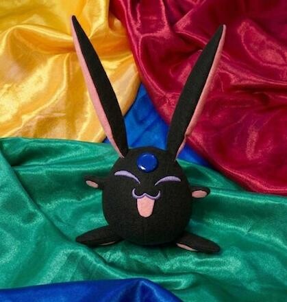 Mokona em Feltro - Larg Mascote Kawai da Clamp (Preto)