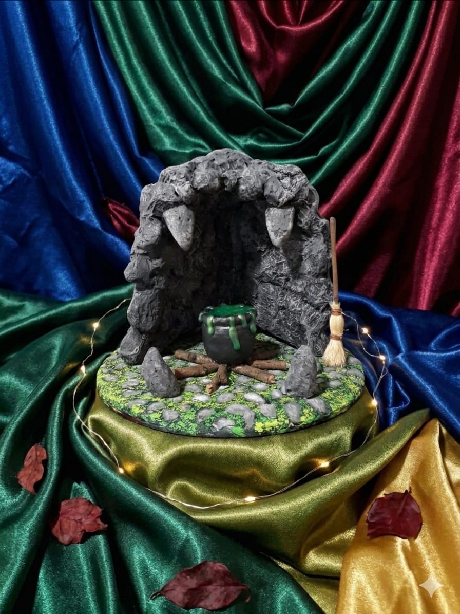 Escultrura Diorama Caverna da Cuca - Lendas e Mitos Folclore Bras