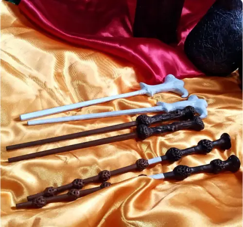 Kit 5 Mini Réplicas Varinhas Festa Harry Potter 30cm