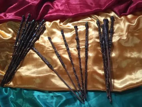 Kit Lembrancinhas 15 Mini Varinhas Simples 30cm para Festa Harry 