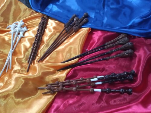Kit 10 Mini Réplicas Varinhas Festa Harry Potter 30cm