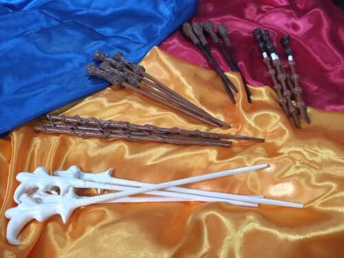 Kit 40 + 1 Mini Réplicas Varinhas Festa Harry Potter 25cm