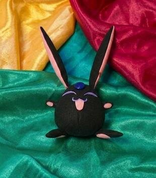 Mokona em Feltro - Larg Mascote Kawai da Clamp (Preto)