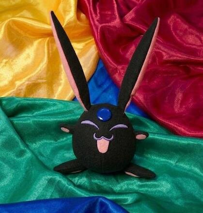 Mokona em Feltro - Larg Mascote Kawai da Clamp (Preto)