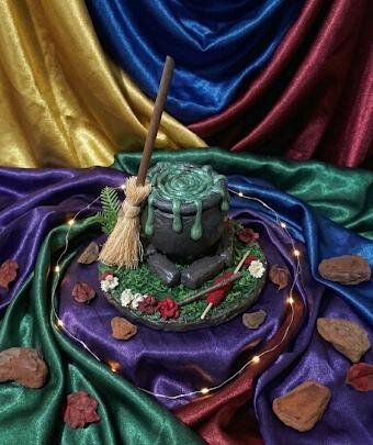 Mini Escultrura Diorama Coisa de Bruxa - Lendas e Mitos Folclore 