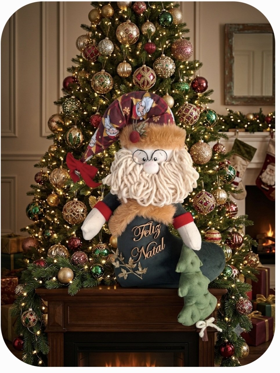 Papai Noel enfeite decorativo