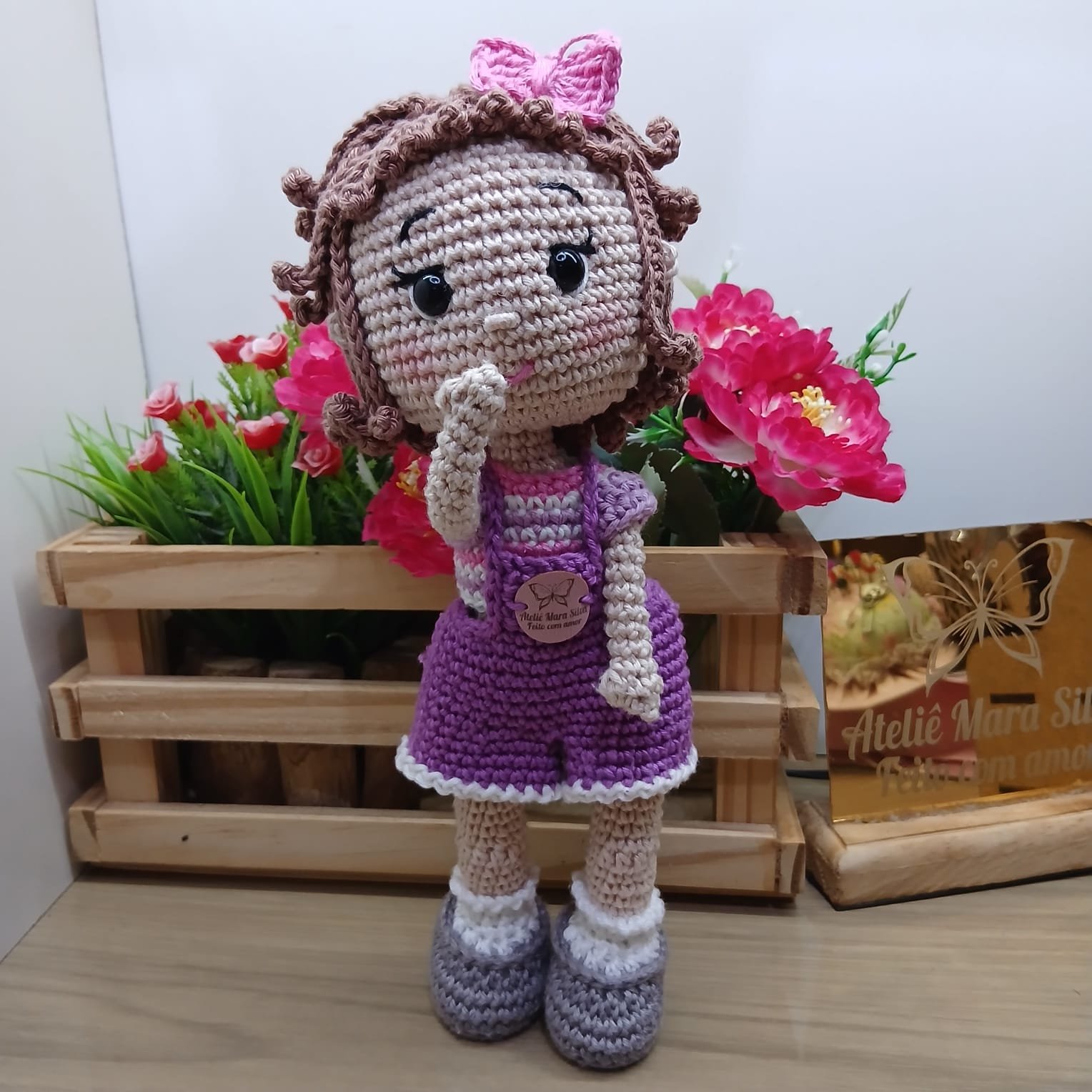 🌸 Boneca Judy em Amigurumi 26cm – Pronta Entrega!