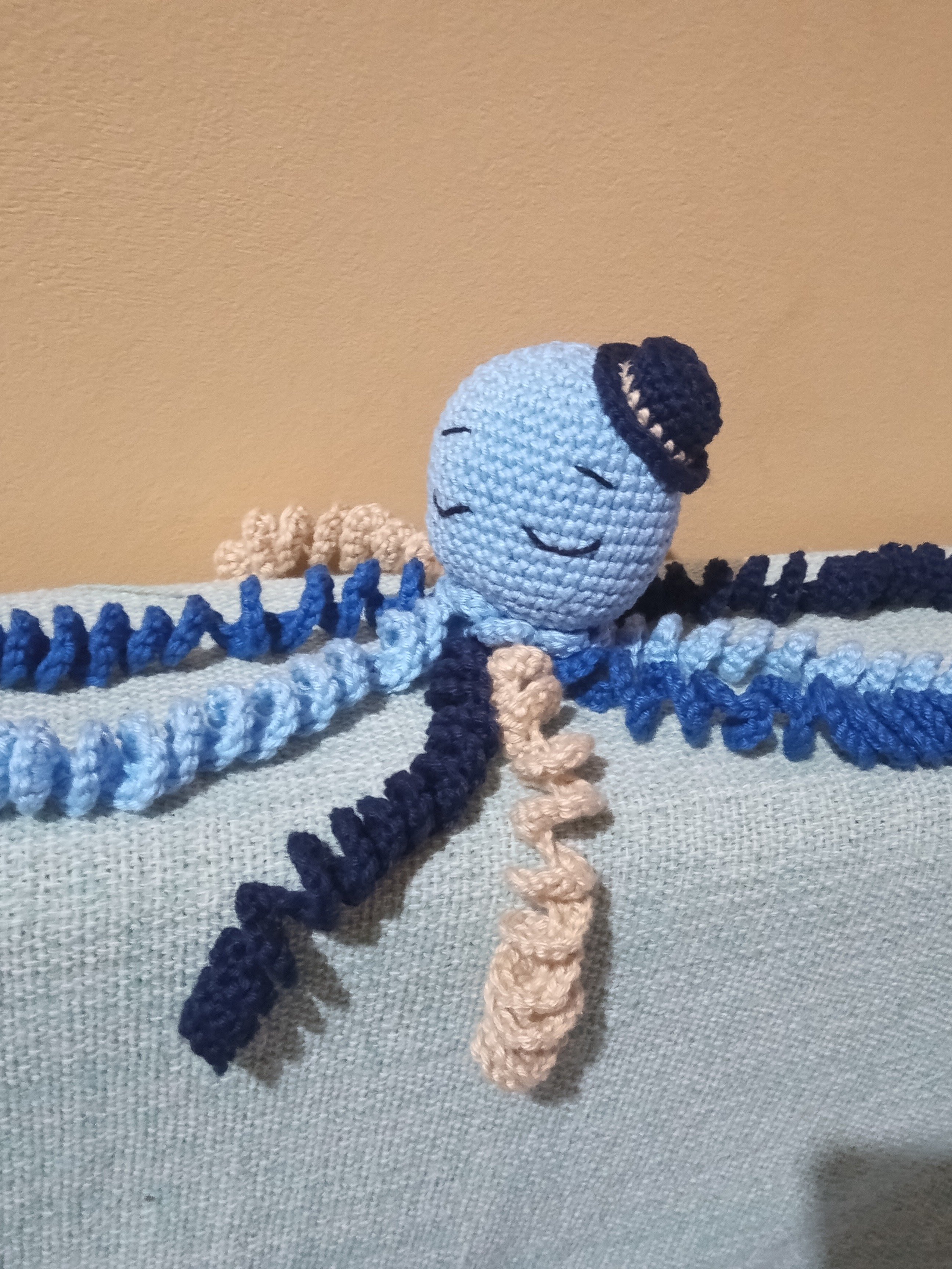 Polvo azul amigurumi/crochê