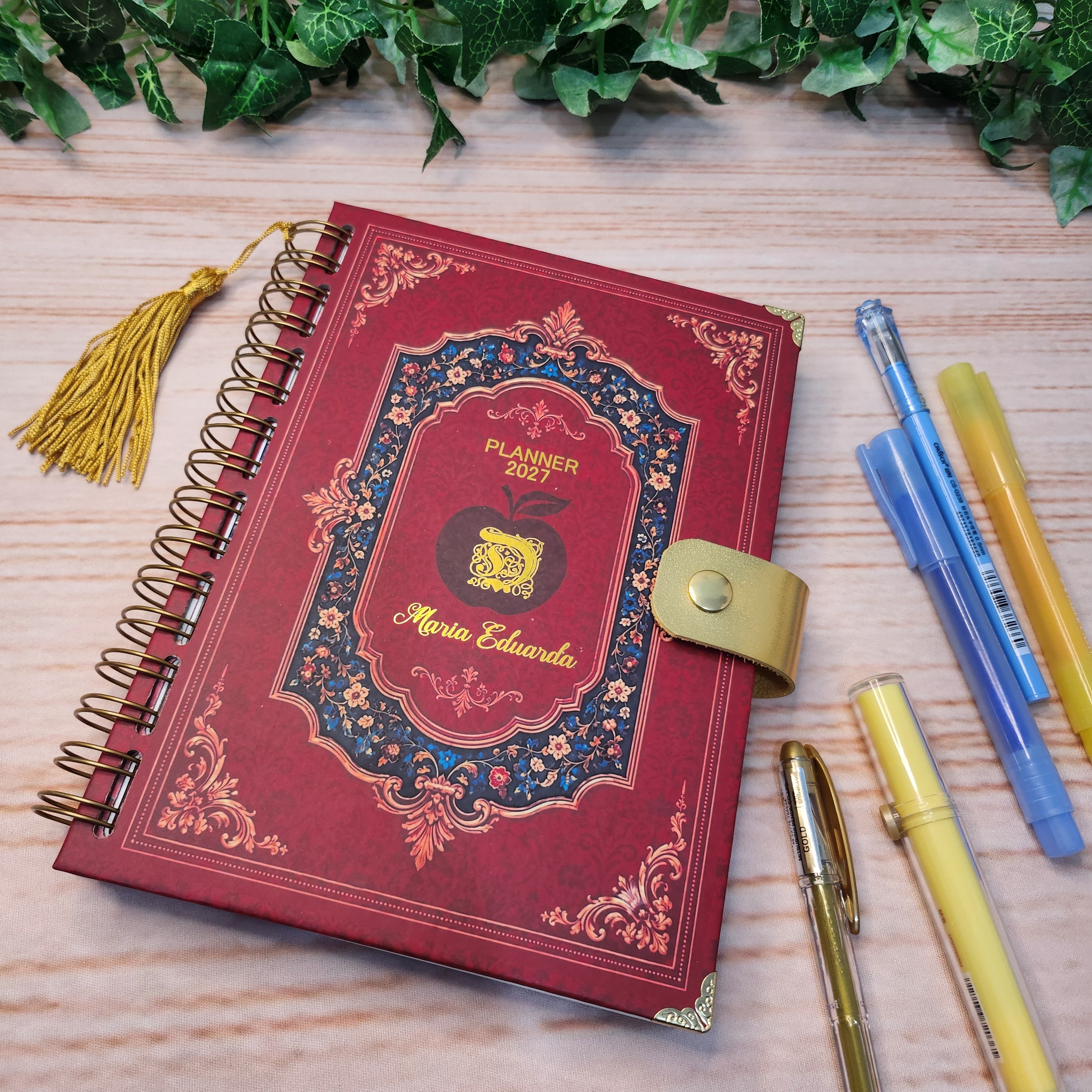 Agenda A5 Planner Maçã Encantada Personalizada