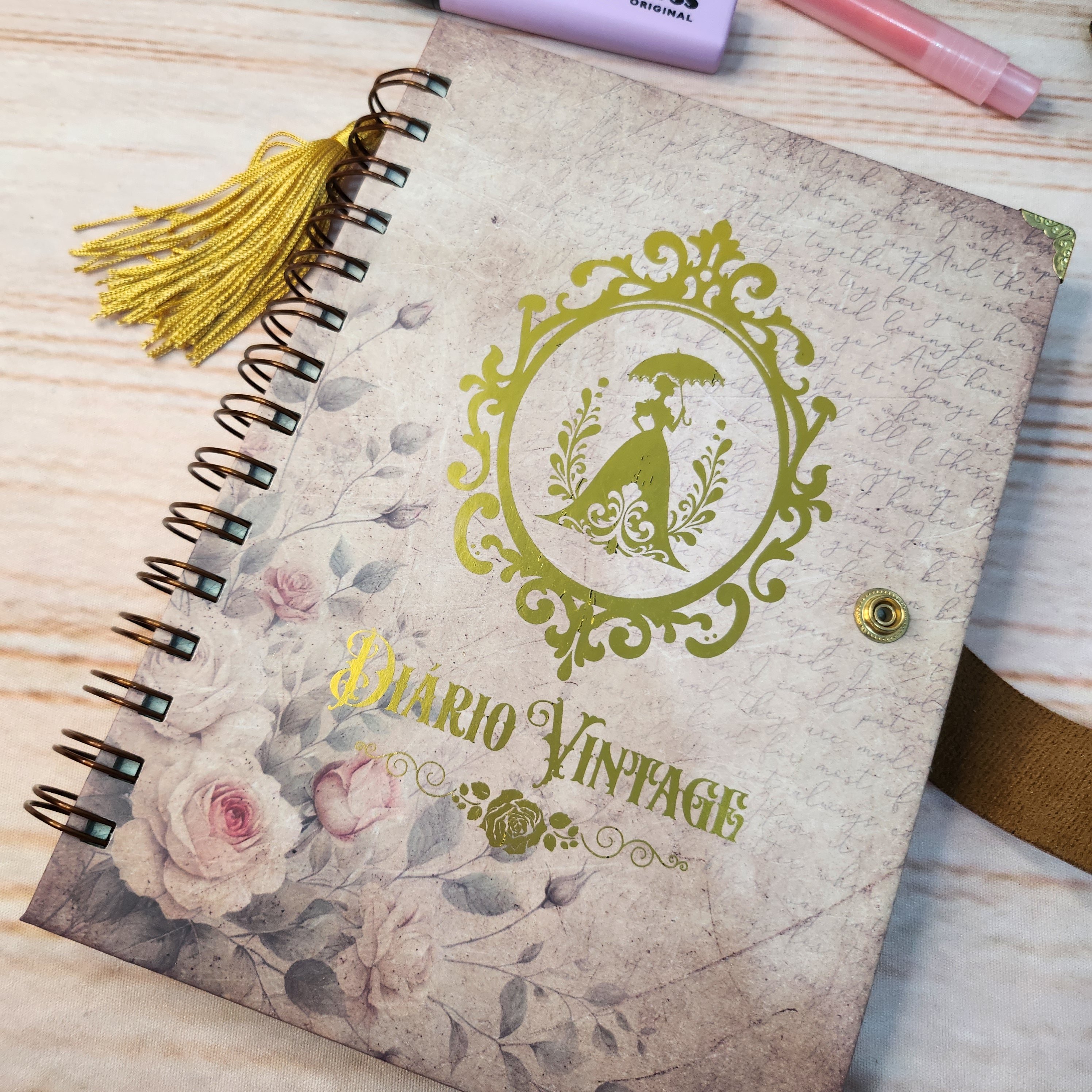 Caderno A5 Diário Vintage Personalizado