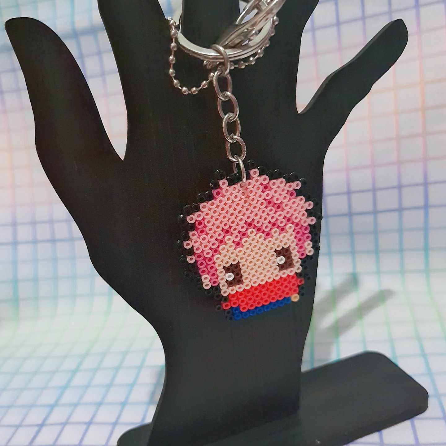 Chaveiro Yuji Itadori | Jujustu Kaisen | Hama Beads | PixelArte