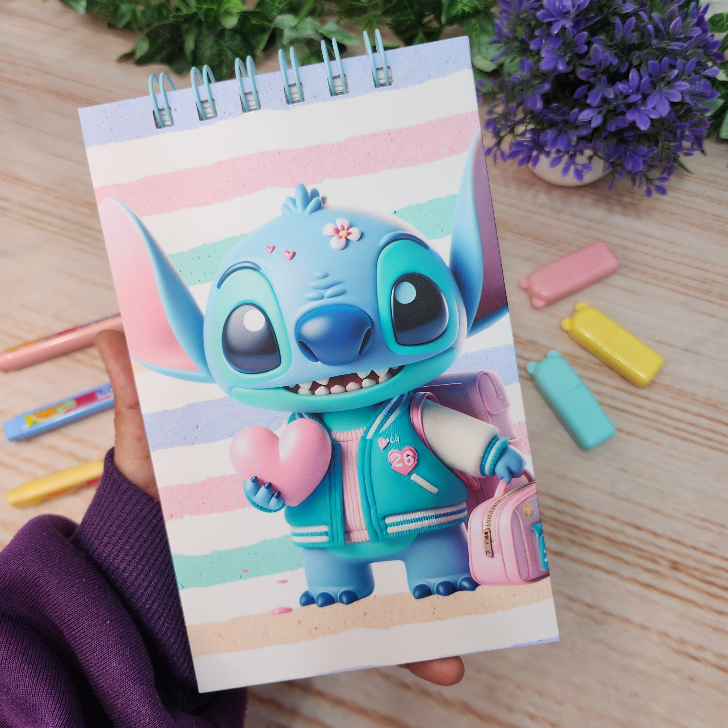 Caderneta Blocao Stitch Personalizado