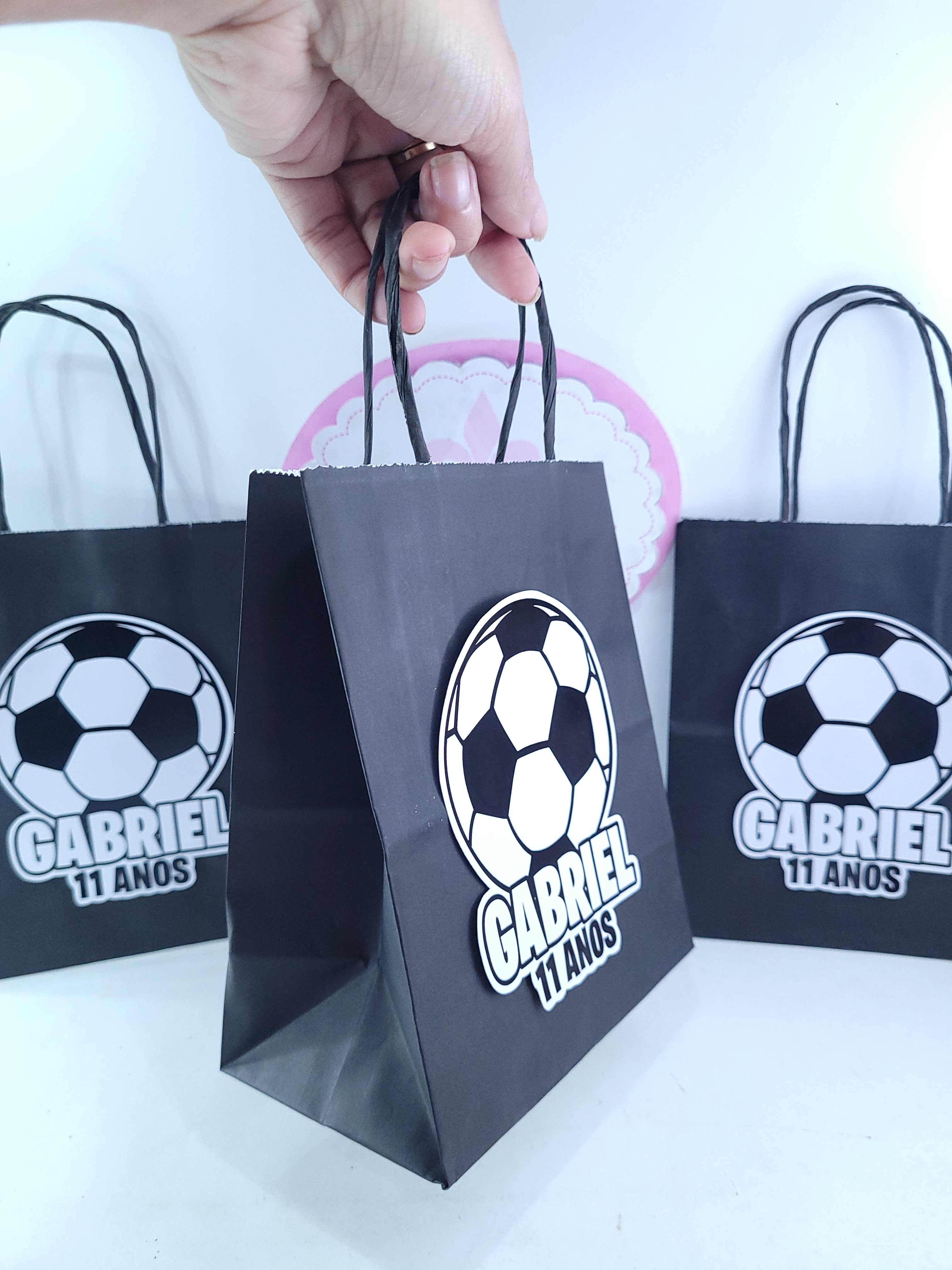 Sacolinha Personalizada Festa Time de Futebol