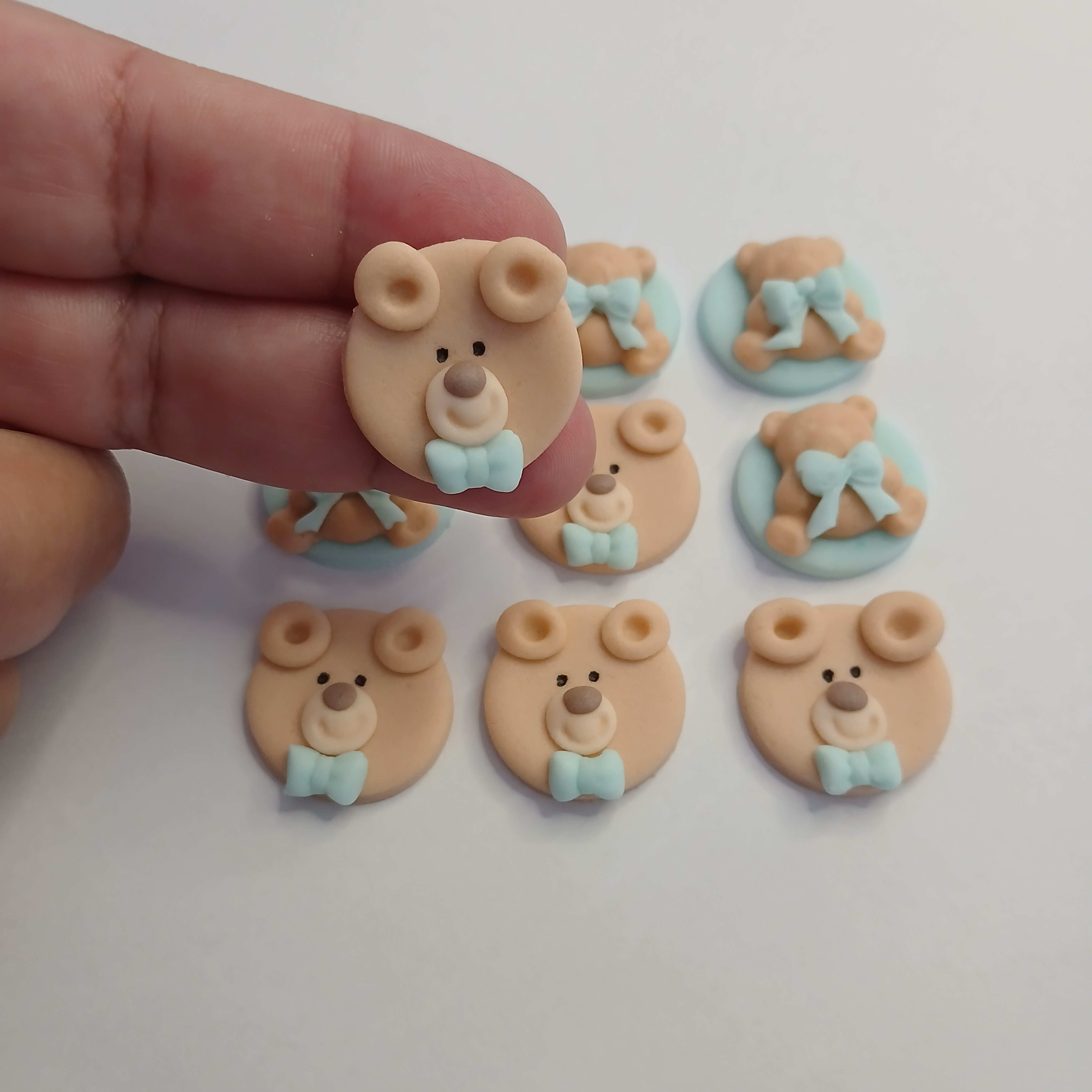 10 Apliques de Açúcar 2cm Ursinhos para decorar brigadeiros