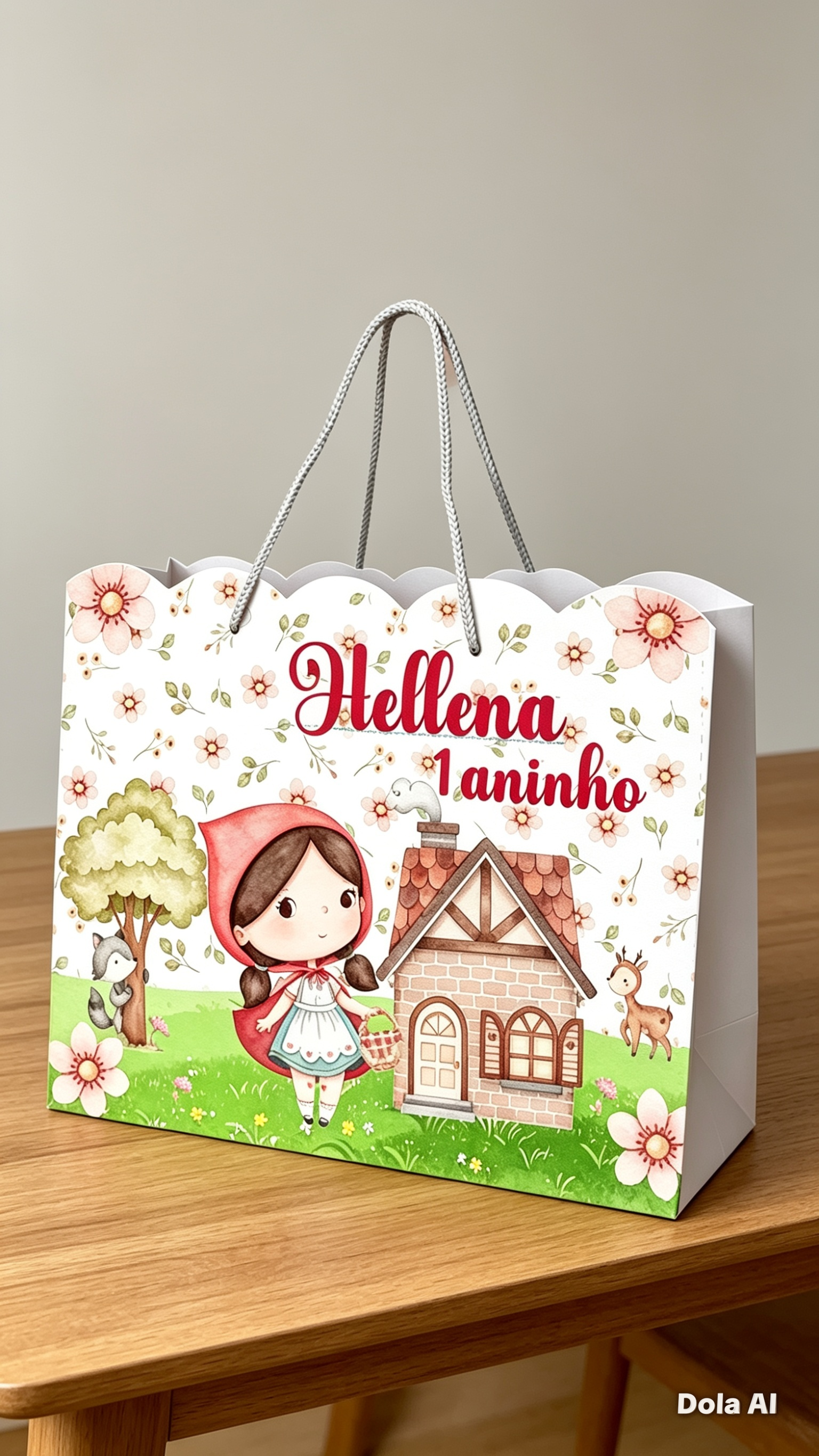 SACOLINHA PERSONALIZADA PARA FESTA CHAPEUZINHO VERMELHO. PEGUE E