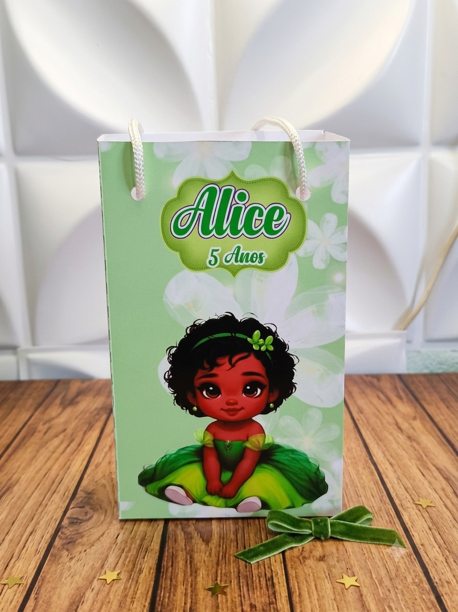 Sacolinha personalizada princesa tiana baby princesa e o sapo bab