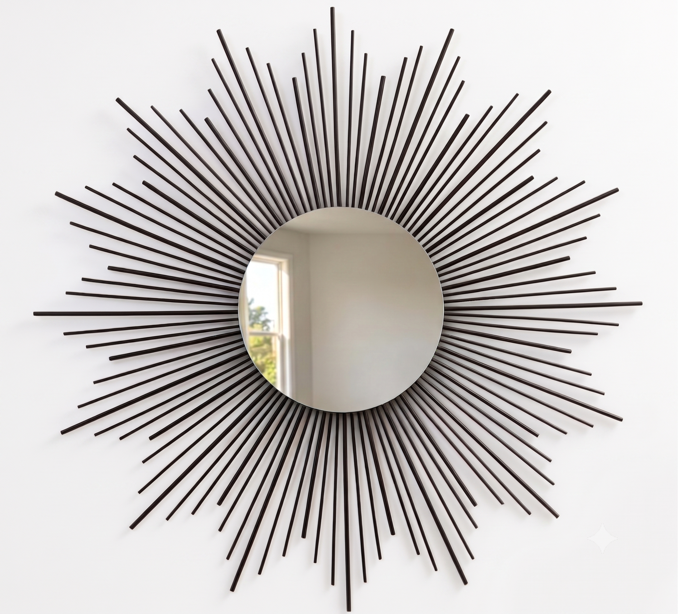 Espelho Sol 70cm Artesanal Madeira de Bambu Diversas Cores