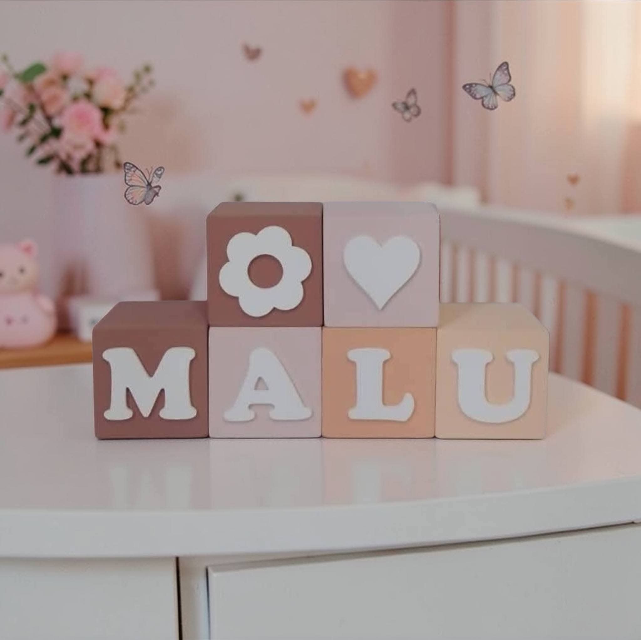 Cubos decorativos de mdf, decoração de quarto infantil, festa inf