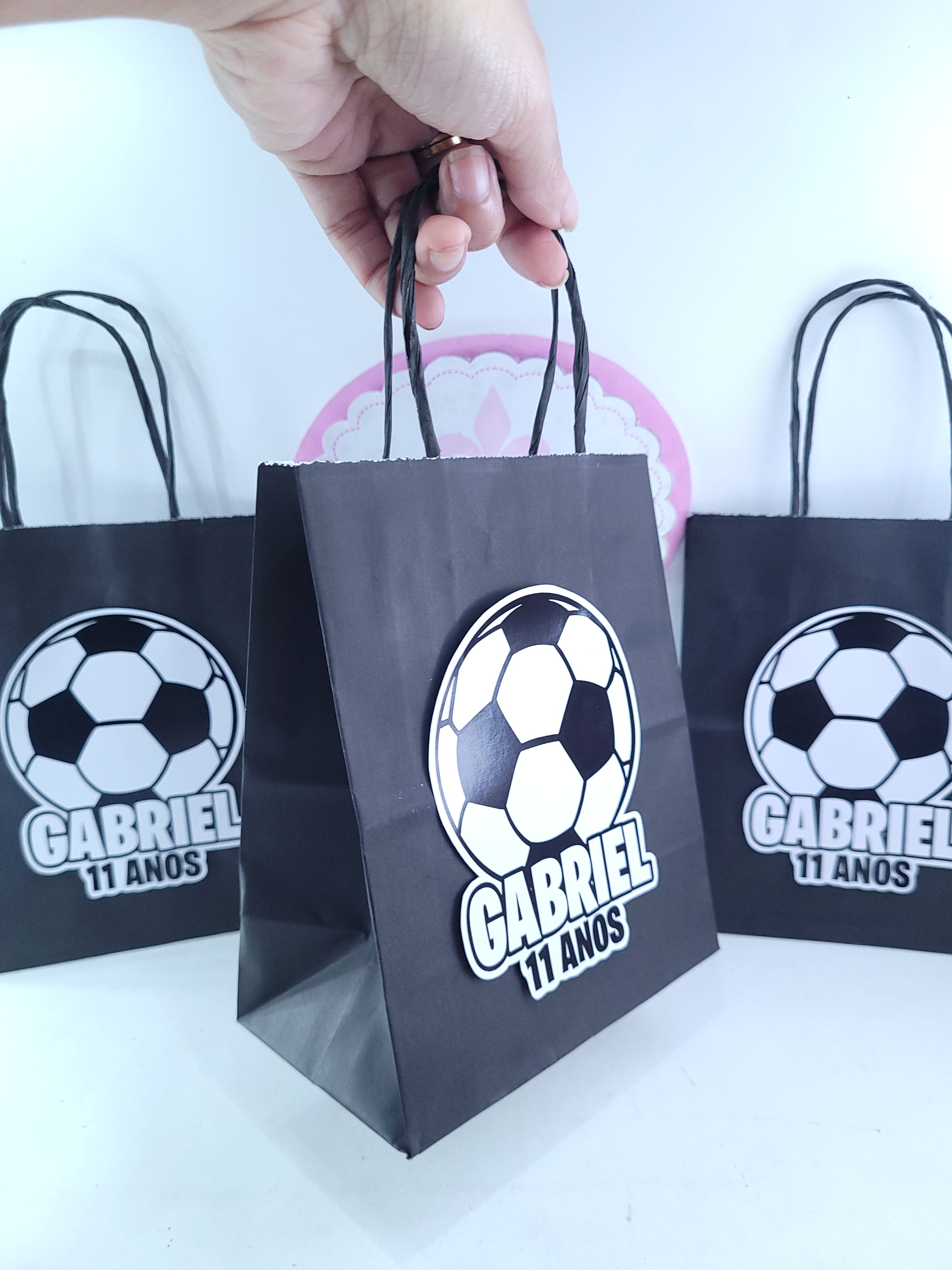 Sacolinha Personalizada Festa Time de Futebol