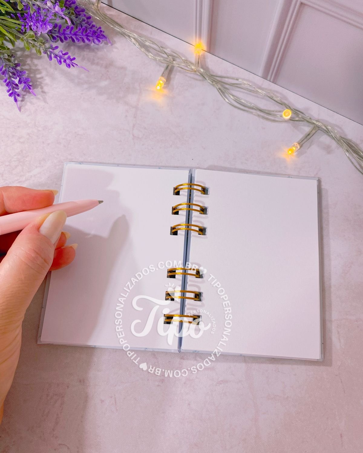 Mini Caderno Alfabeto Floral Personalizado com Nome