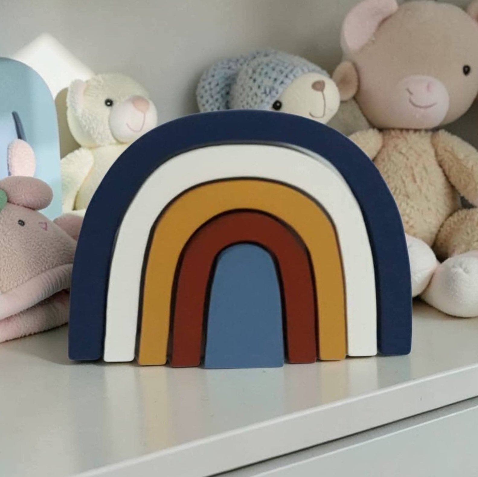 Arco iris de mdf boho /decoração de quarto infantil / enfeite de