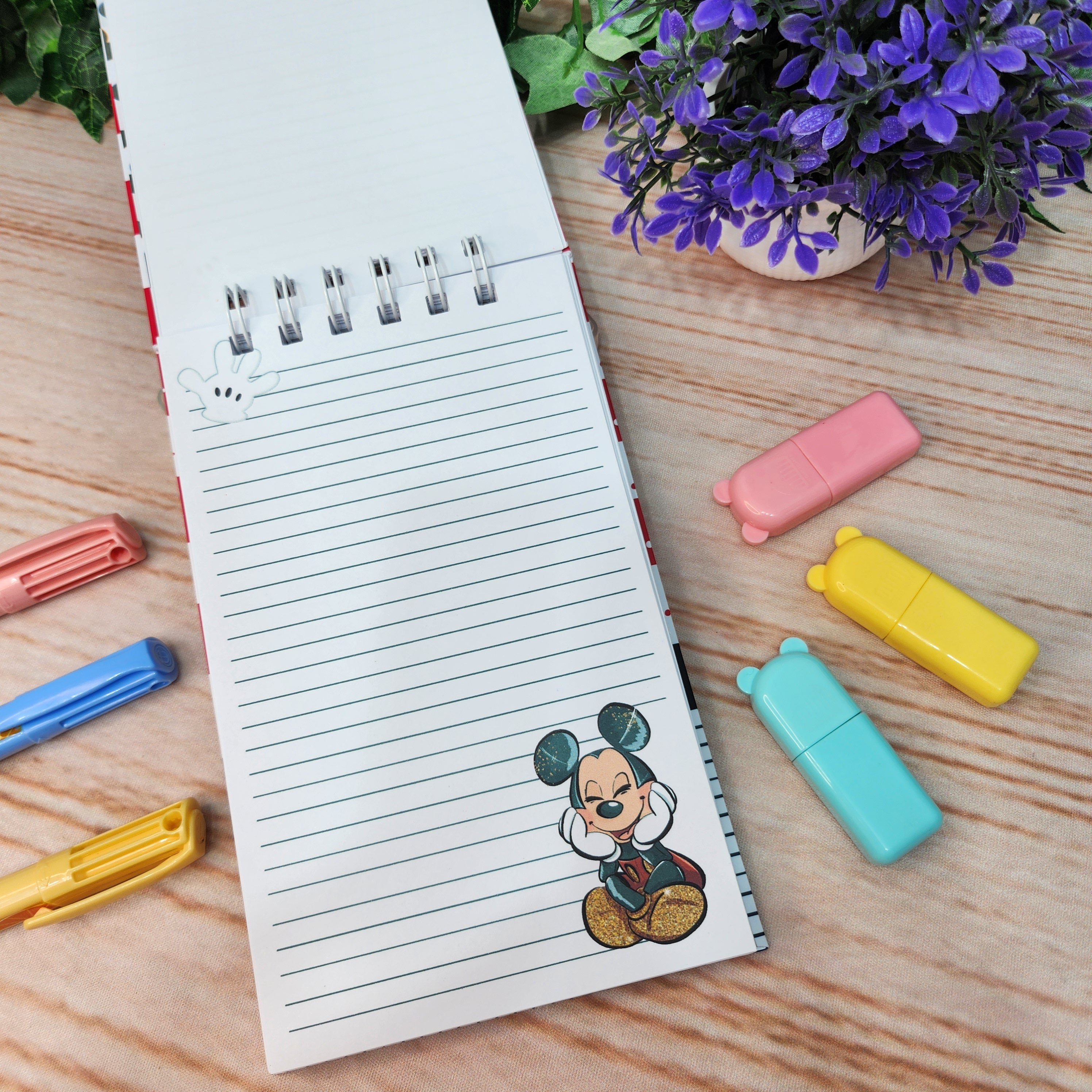 Caderneta Blocao Mickey Aquarela Personalizado