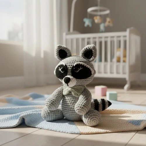 Guaxinim Crochê Amigurumi