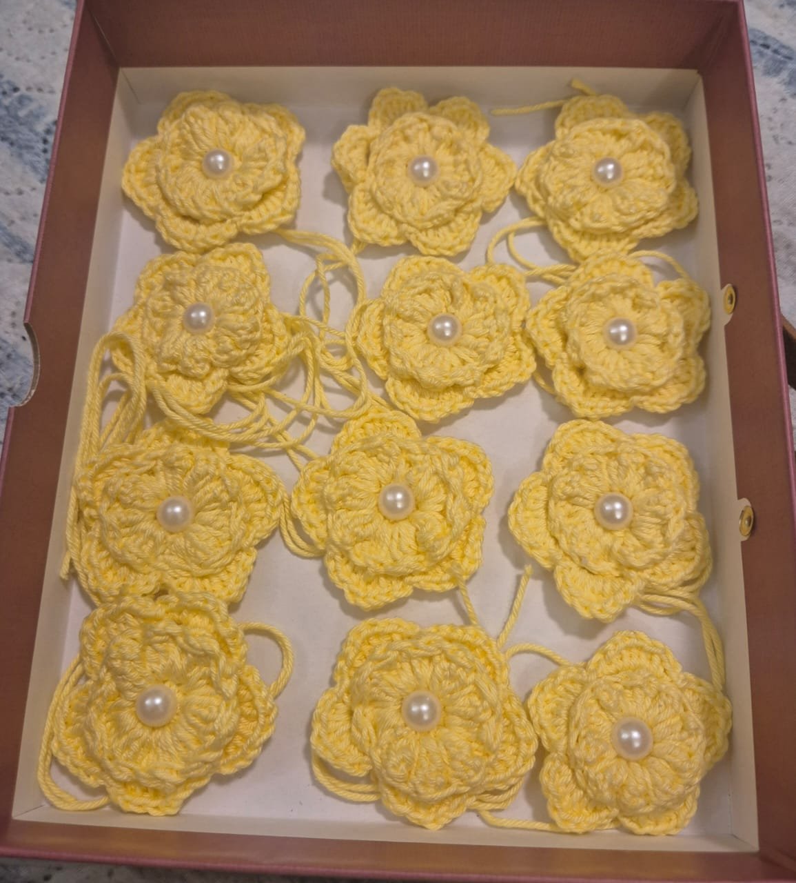 Flores em crochê para aplicação - 10 unidades