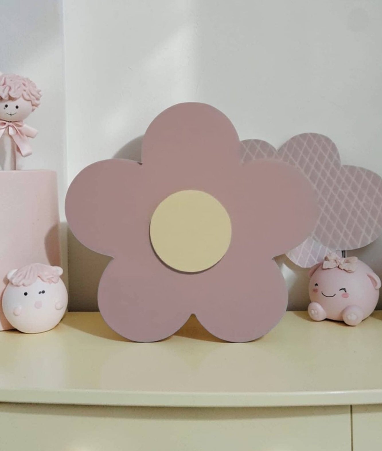 Flor de mdf decorativa / decoração de quarto e festa infantil enf
