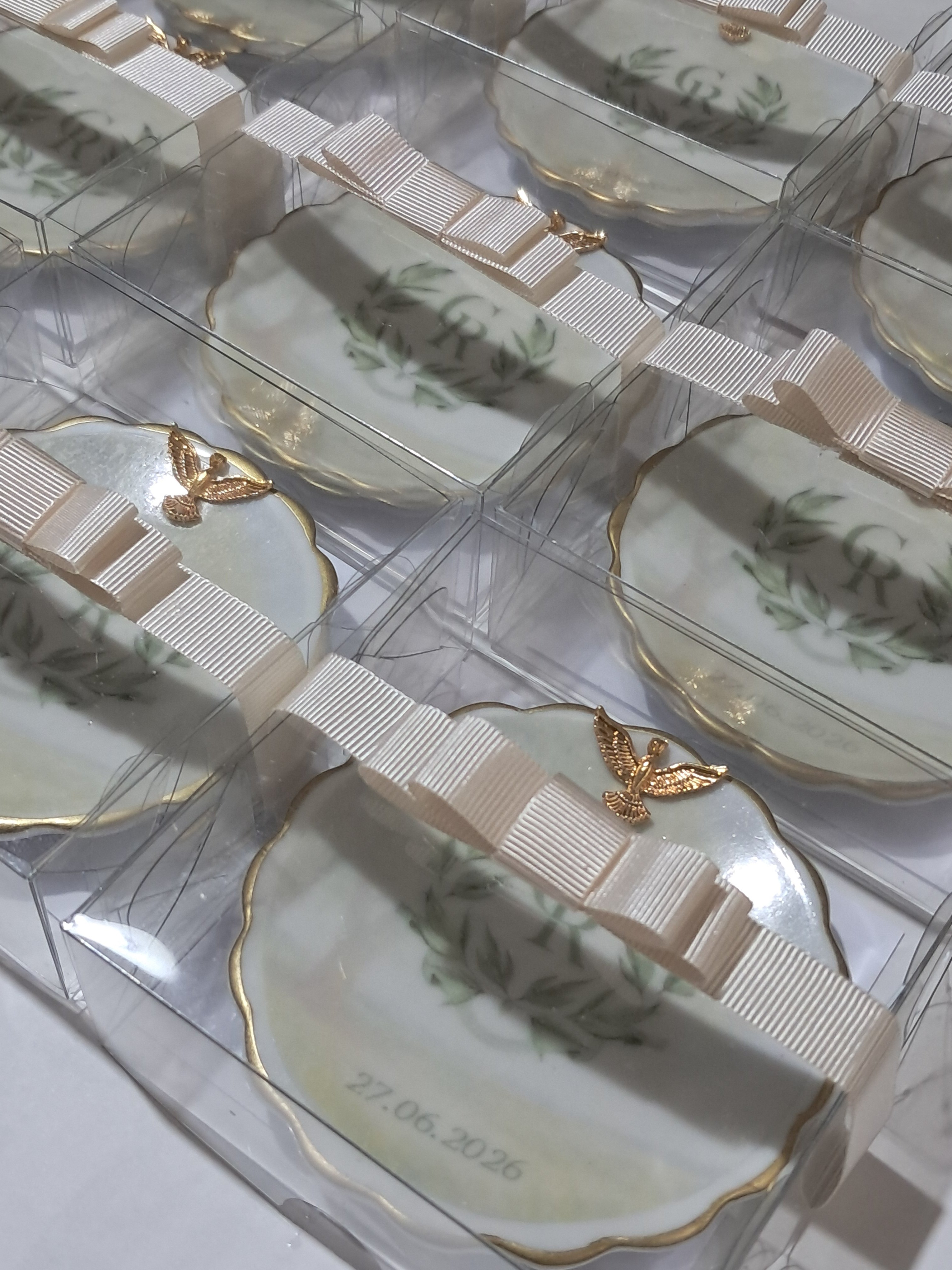 Lembrança casamento joia do dia em porcelana personalizado