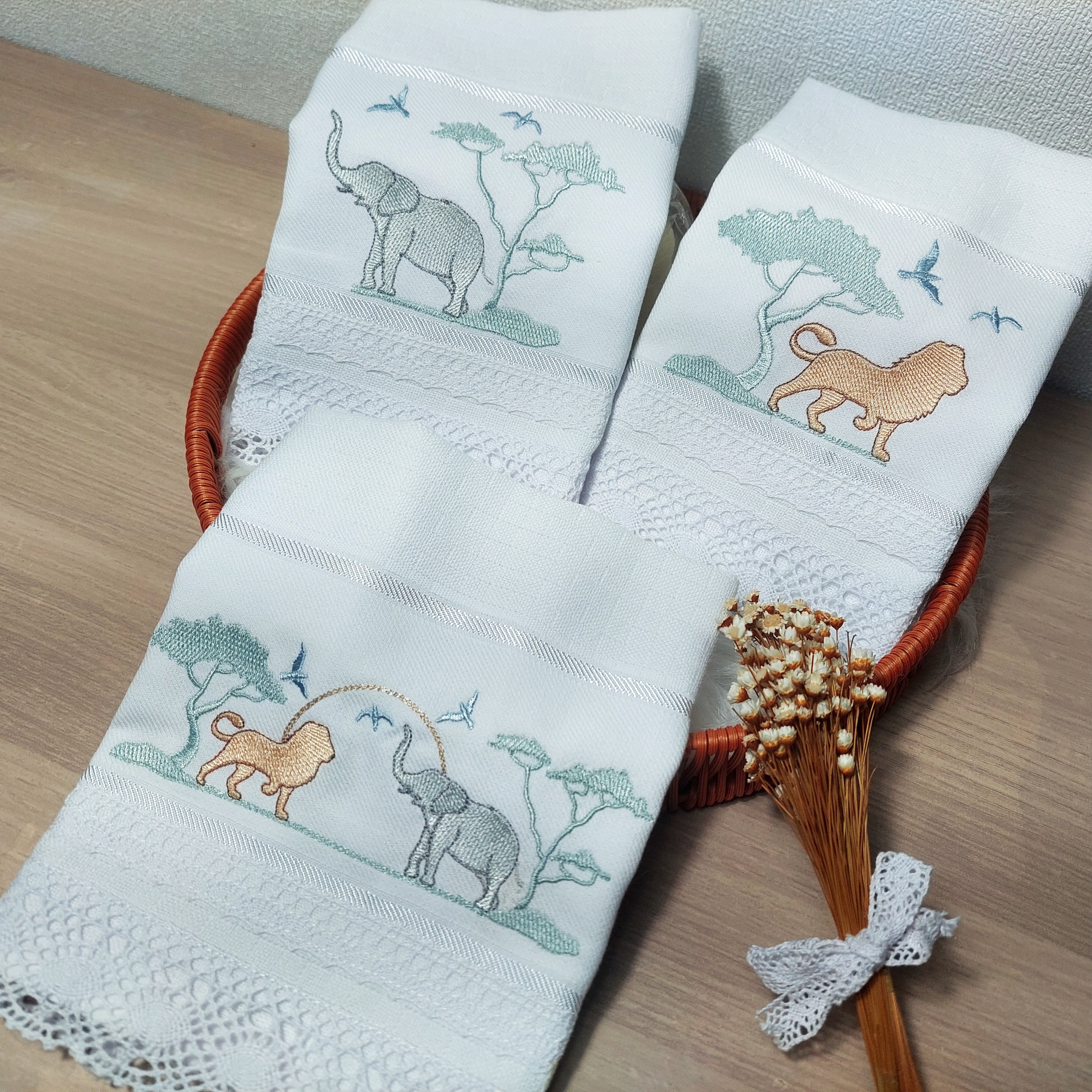 Kit Fraldas de boca safari minimalista