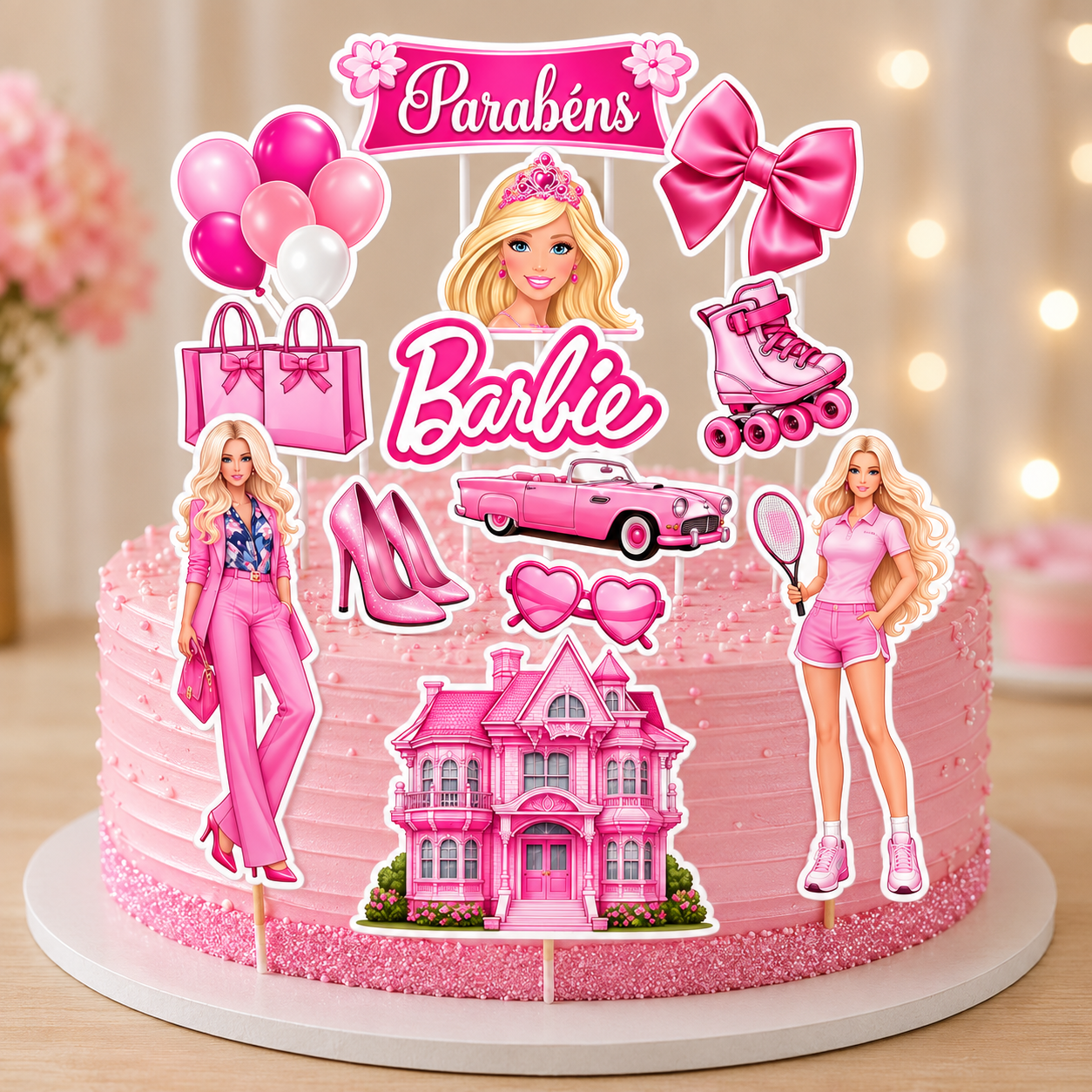 Topo de Bolo da Barbie Arquivo PDF