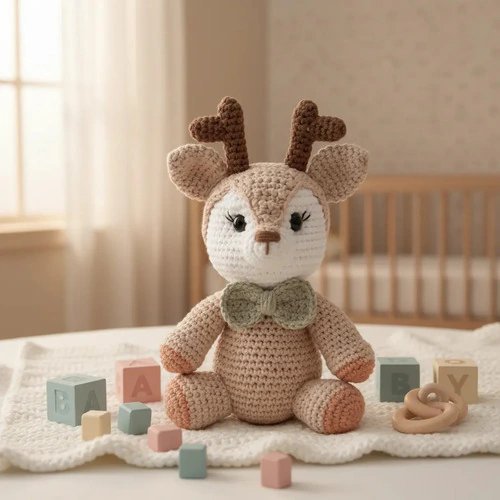 Cervo Crochê Amigurumi
