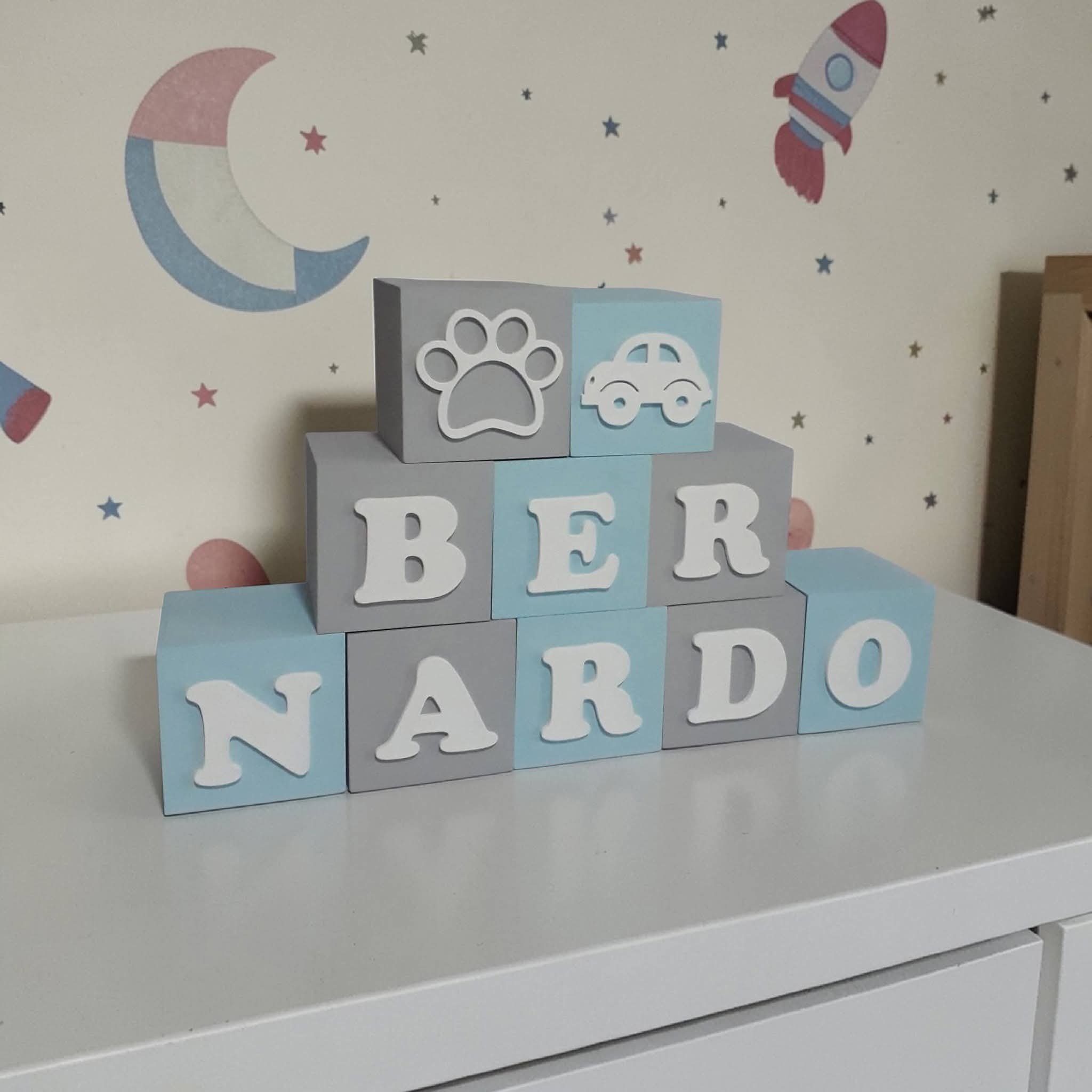 Cubos de mdf decorativos 8x8 / decoração de quarto infantil, fest