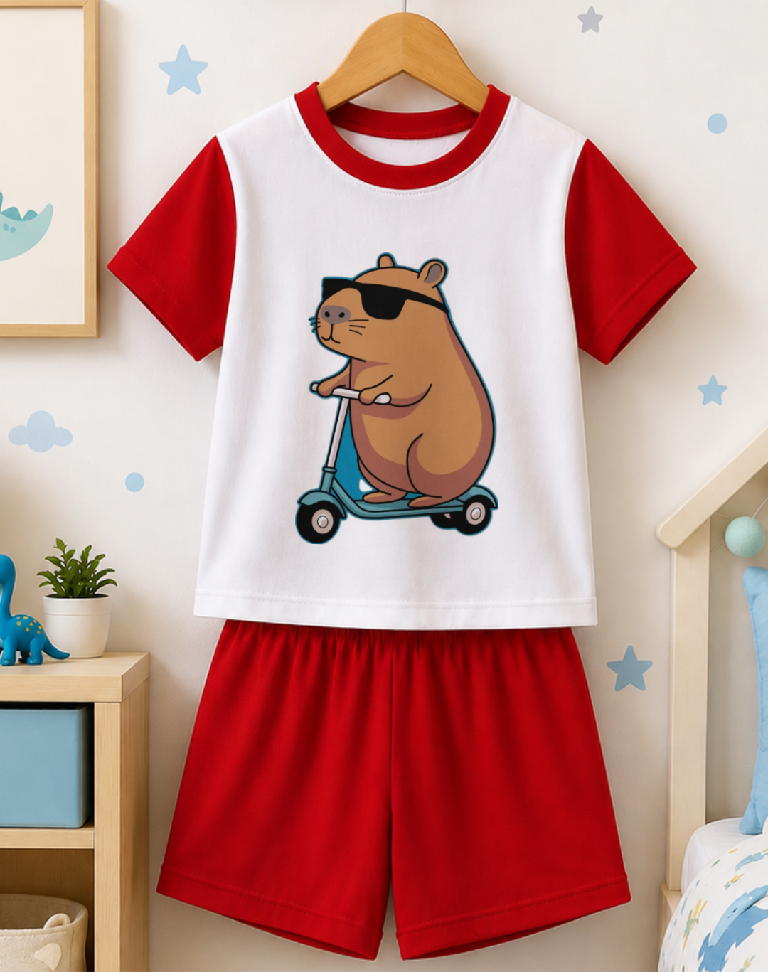 Pijama infantil capivara personalizado de menino