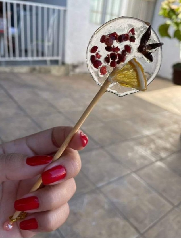 Pirulito de cristal mexedor de bebidas com especiarias para drink