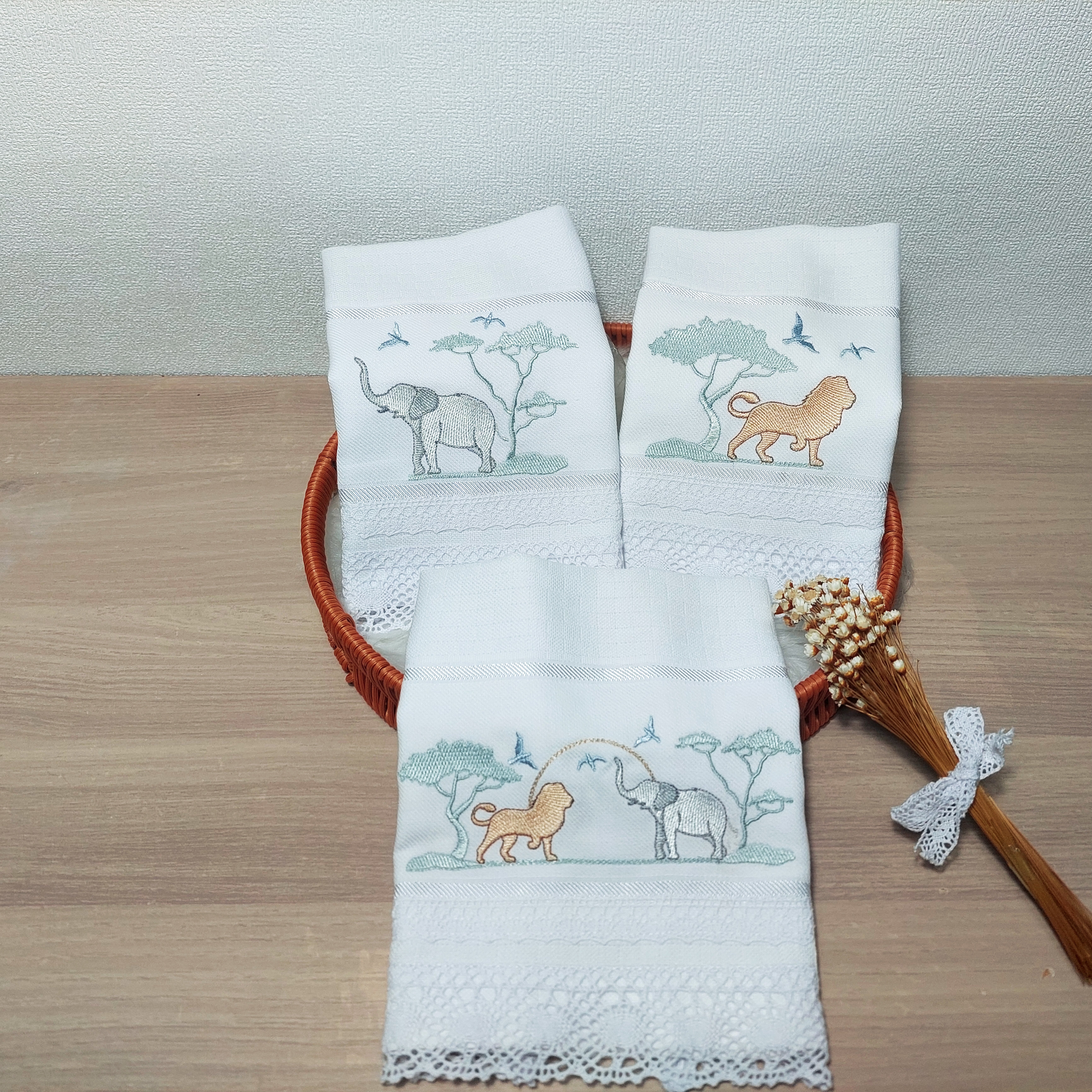 Kit Fraldas de boca safari minimalista
