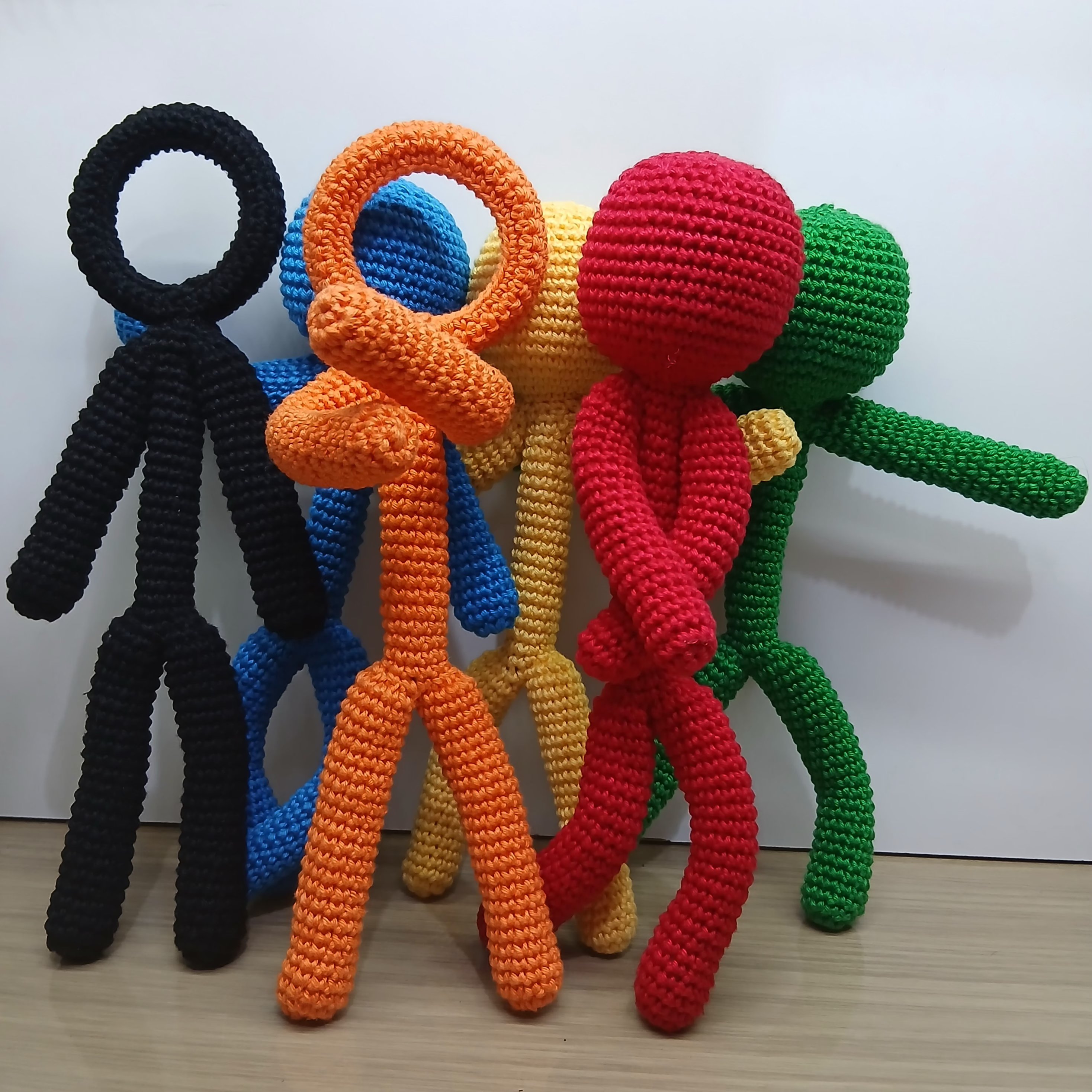 Boneco Homem Palito Amigurumi 25cm - Pronta Entrega Envio Já