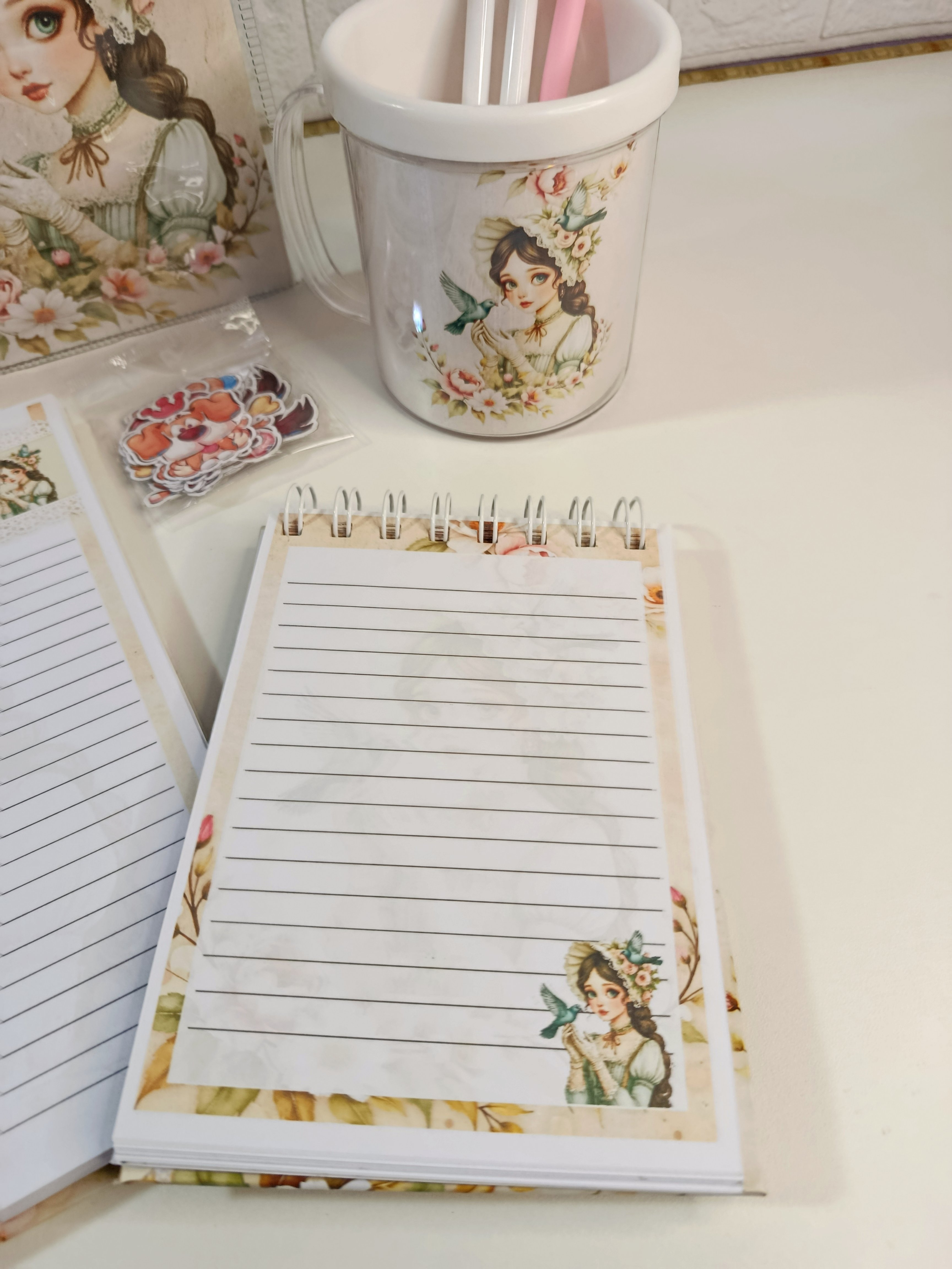 Kit de papelaria Bloquinho A6 + Caderno A5 Presente Criativo