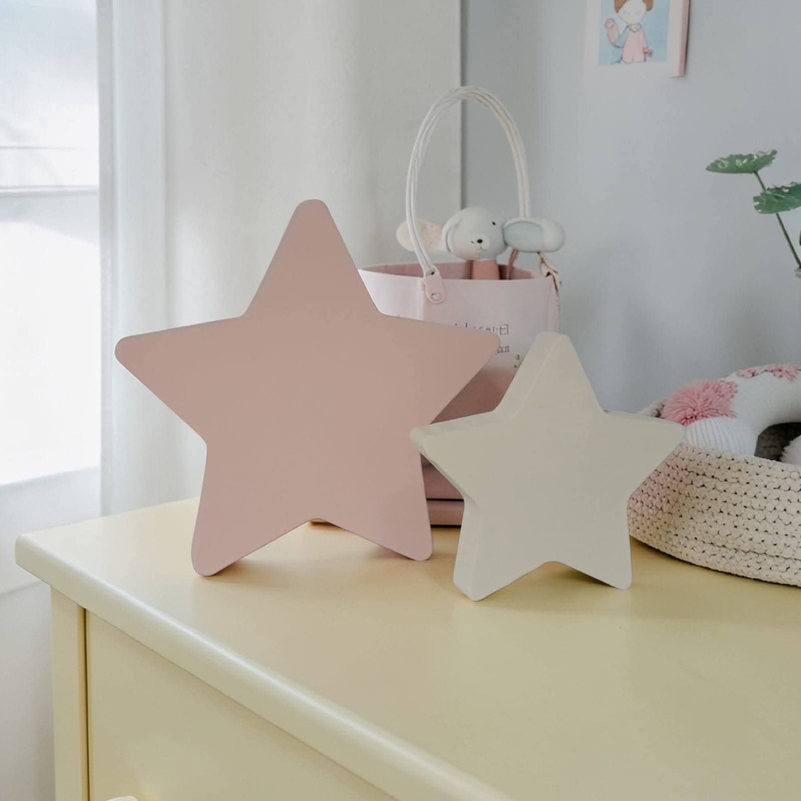 Estrelas de mdf duas unidades decoração de festa e quarto infanti